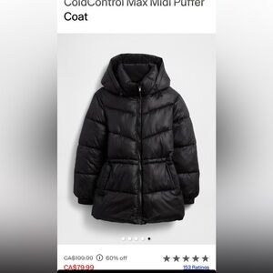GAP Black Puffer jacket